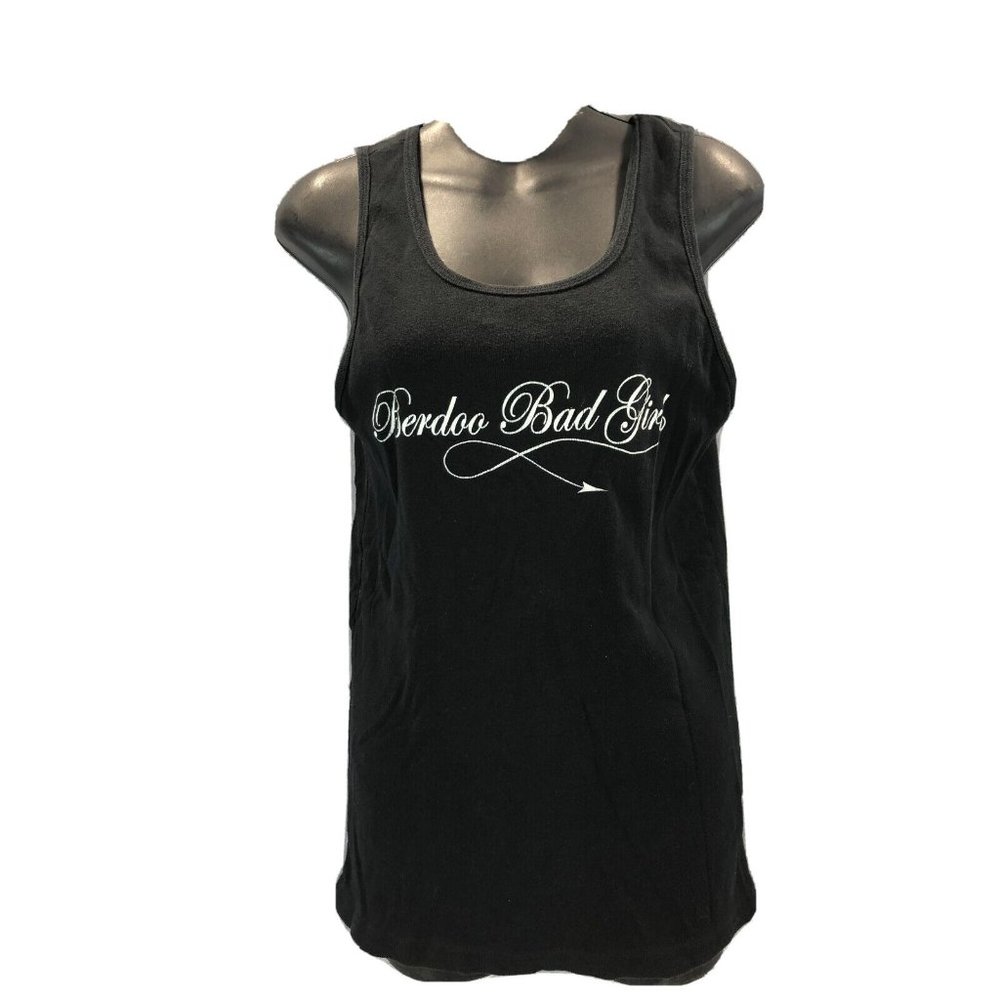 Bella Brand Berdoo Bad Girl Sleeveless Tee Black Womens Size XL